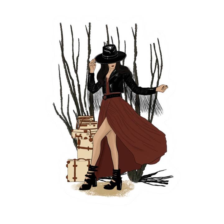The Desert Fashionista Sticker for wholesale by Gavi Leveaux