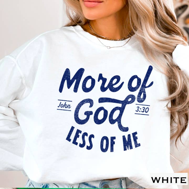 Shoppe SHC - Wholesale Graphic Sweatshirt - Women's - More Of God Christian Graphic Sweatshirt|Gildan