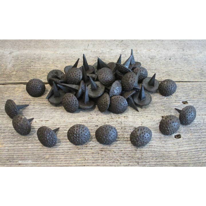 BLACK HAND FORGED IRON DENTED CLAVOS, 1 1/8"WIDE for wholesale by Midwest Craft House
