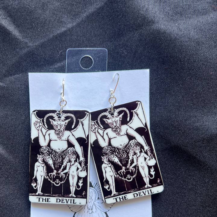 The Devil Tarot Earrings for wholesale by Goth Light