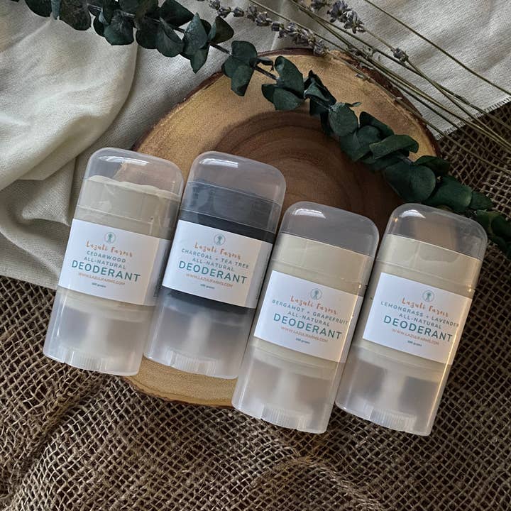 Lazuli Farms - Venta al por mayor Desodorante - Unisex - Desodorante de sebo | Bergamota y pomelo | Con arrurruz, zinc, aceites esenciales y cera de abejas | Sin bicarbonato de sodio