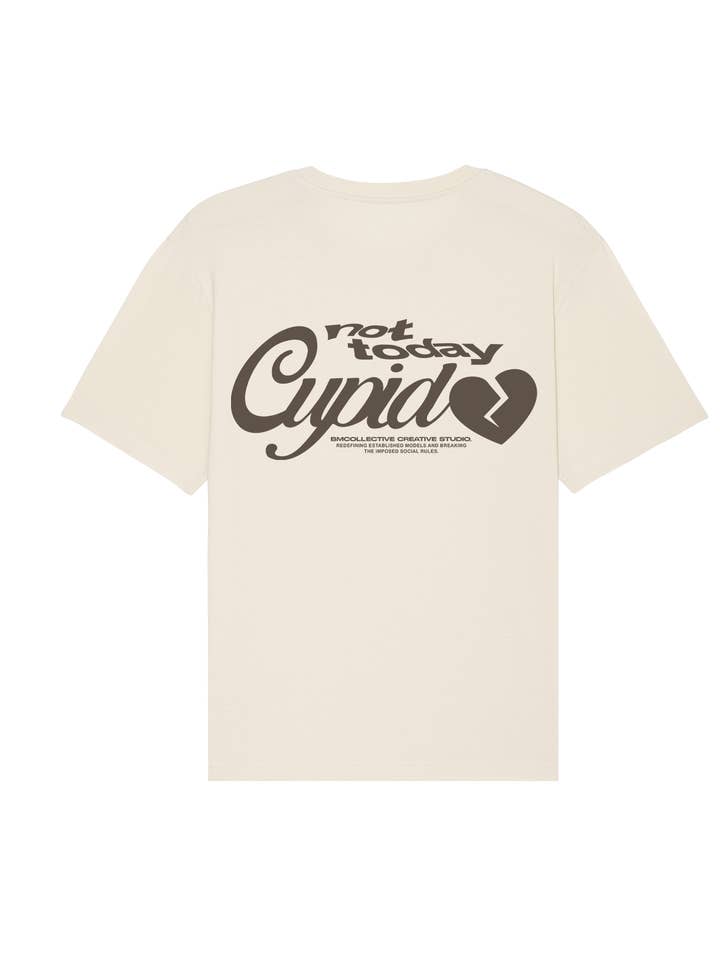 Not Today Cupid Natural Tee for wholesale by BMCollective