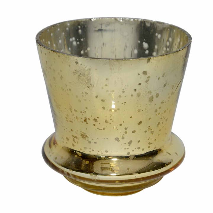 Guld Mercury Glas Vase Urn/Vase (4,5 „Hx4.5"W) for engroshandel hos S.N.K. Home Decor