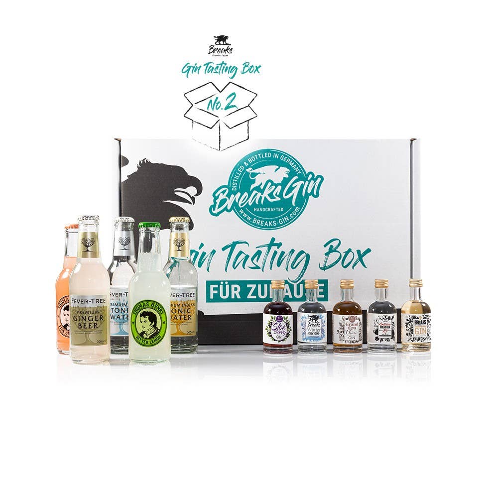 Breaks Gin Manufaktur - Wholesale Gift Bag Set/Pack - Breaks Gin Tasting Box 2 gift set with 5 types of gin tonic1