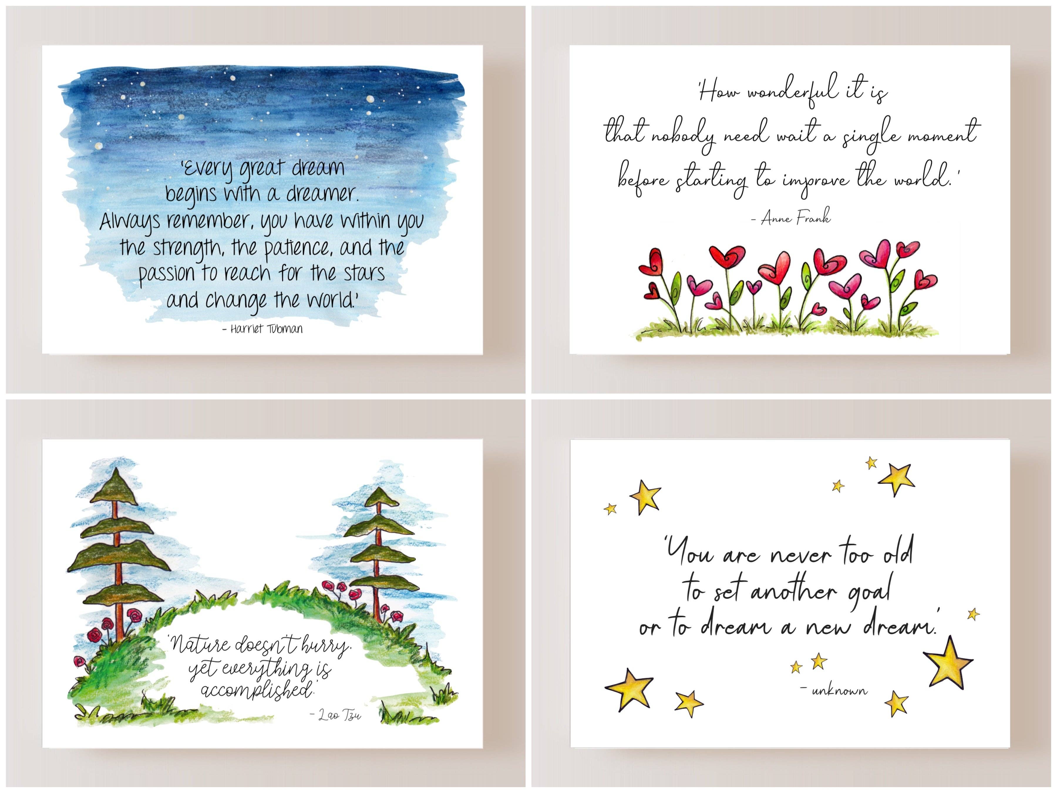 Whimsicals Paperie - Wholesale Desk/Tabletop Sign - Illustrated Inspirational Quotes Gift Deck | Desk Accessory7