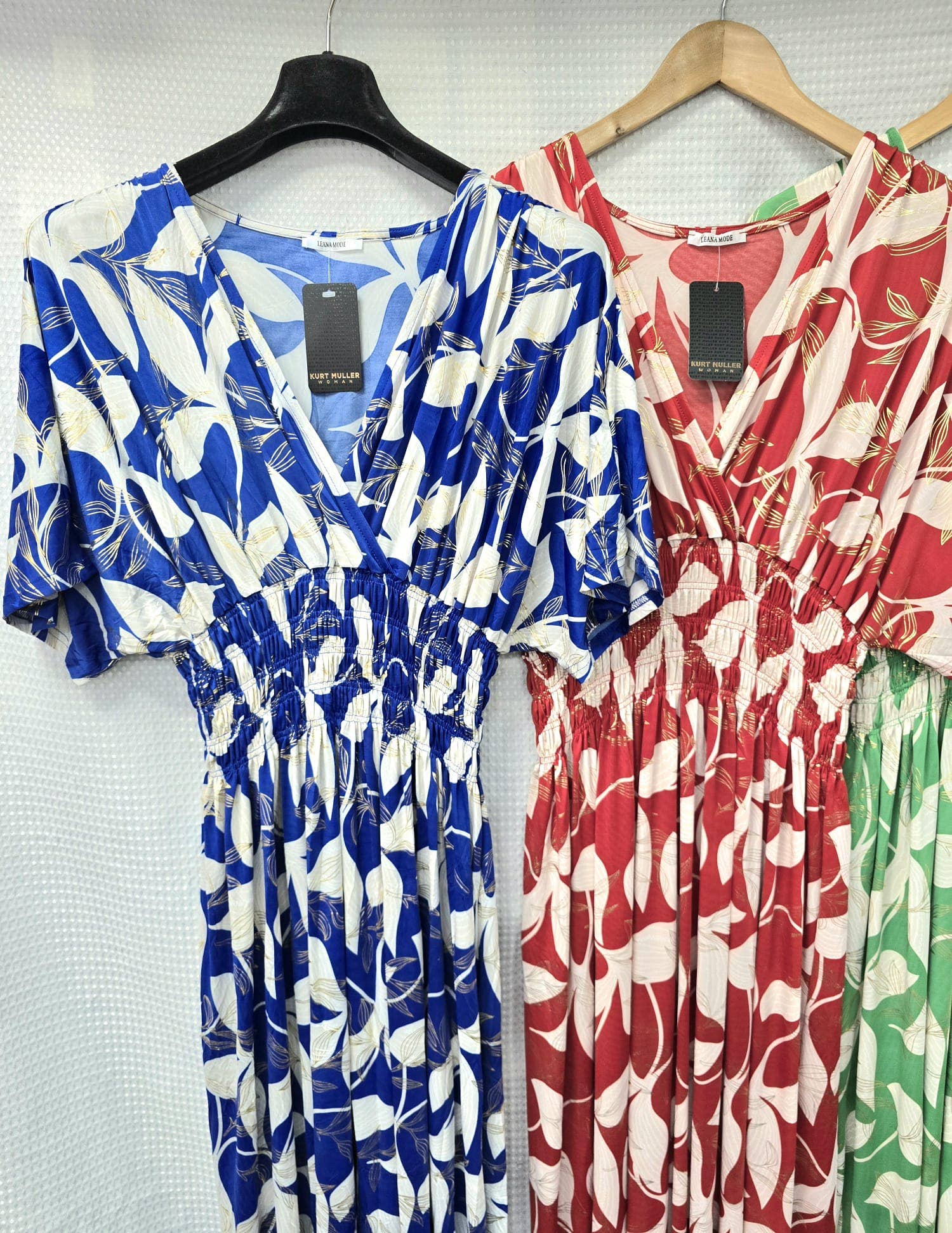 Green Poppy Slinky V Maxi Dress for wholesale on Faire4