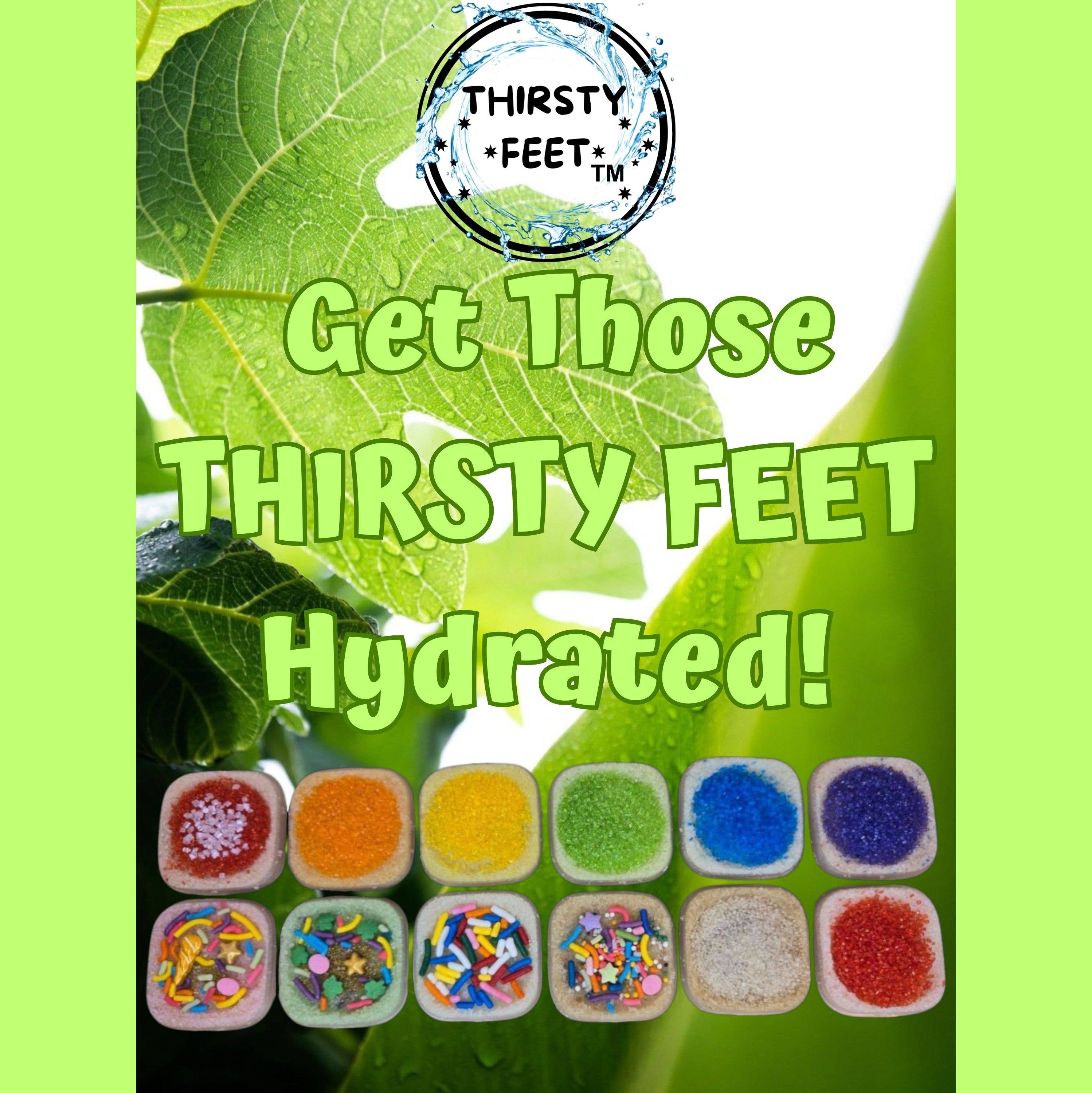 THIRSTY FEET®️ - Vente Gommage/exfoliant pour les pieds - Gommage au sucre à la menthe poivrée et à la canne de bonbon pour les pieds 1 oz,17