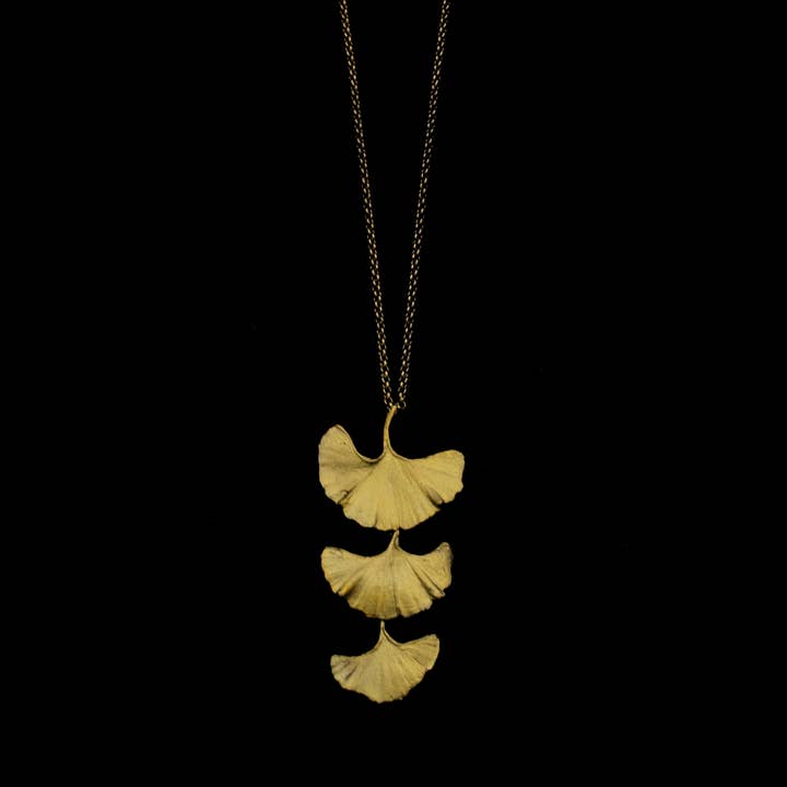Ginkgo Large 3 Drop Pendant - 16" Adj. for wholesale by Michael Michaud