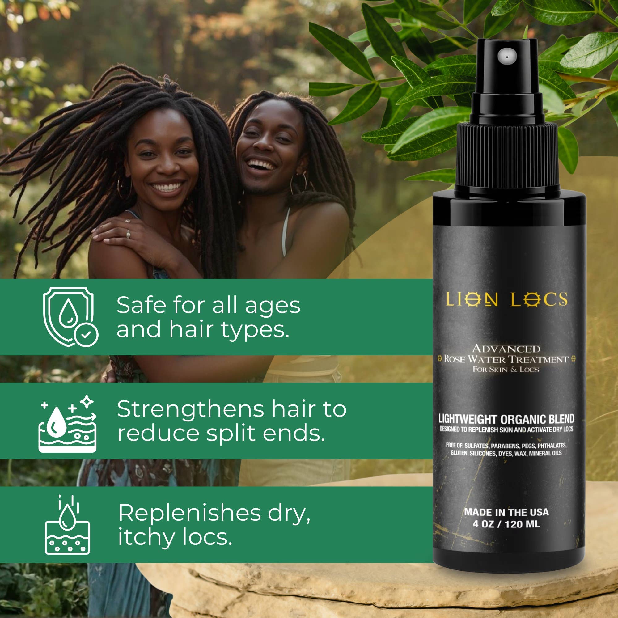 Lion Locs LLC – Großhandel Haaröl – Lion Locs Advanced Rosenwasser - VEGAN3