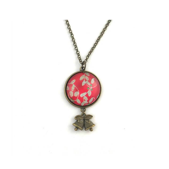 Holiday Red Ornament Necklace - Christmas for wholesale by Fern & Filigree