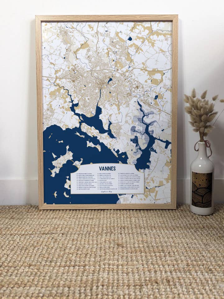 Vis kort over Vannes - CheckMap for engroshandel hos Captain Map