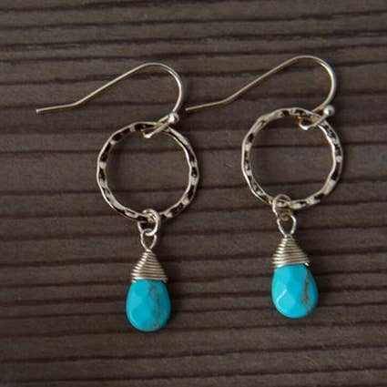 folklore earrings-turquoise for wholesale by Wild Abandon Jewelry