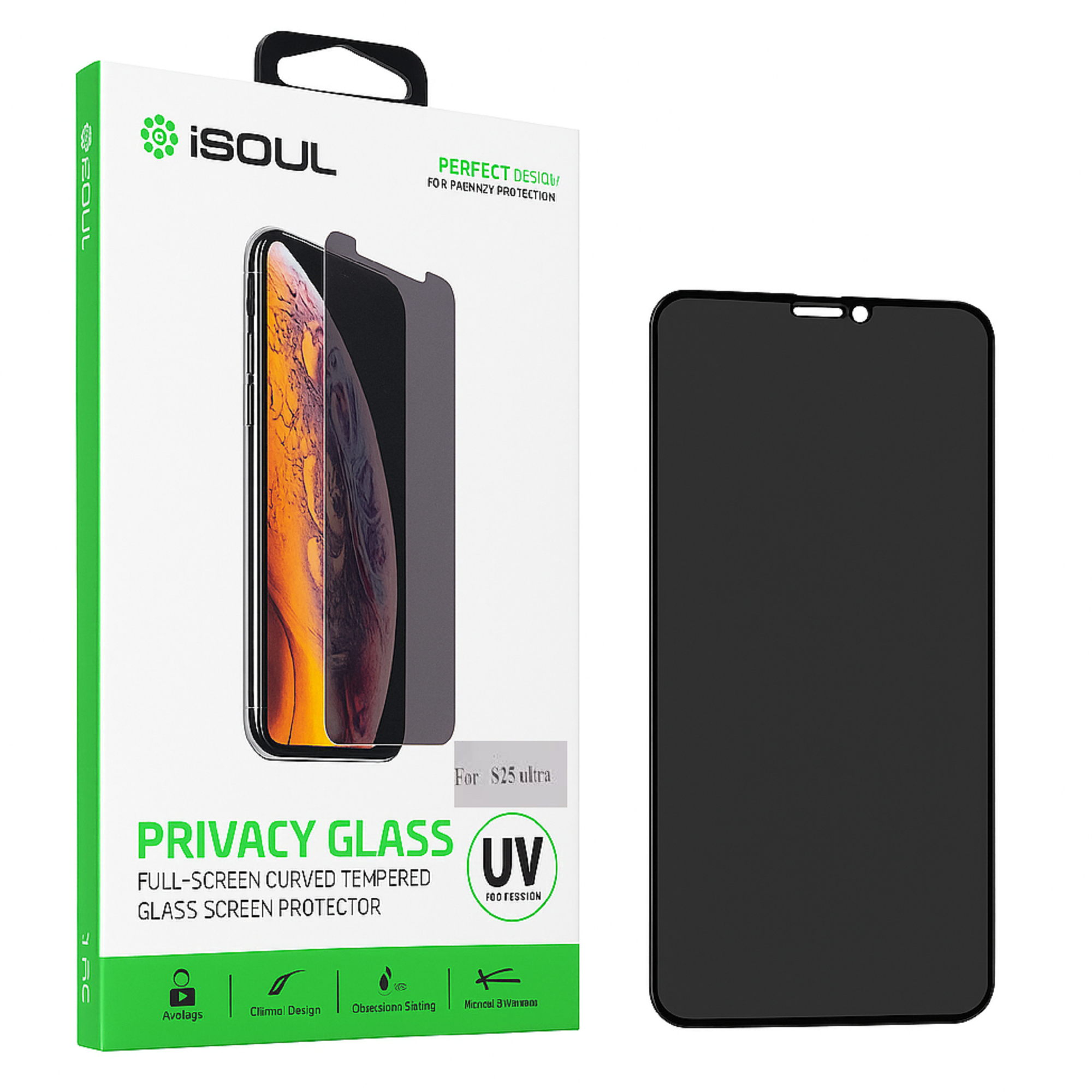 Mighty Wireless - Wholesale Device Screen Protector - iSoul Privacy Glass 3 Pack Available For All Phones MK1722