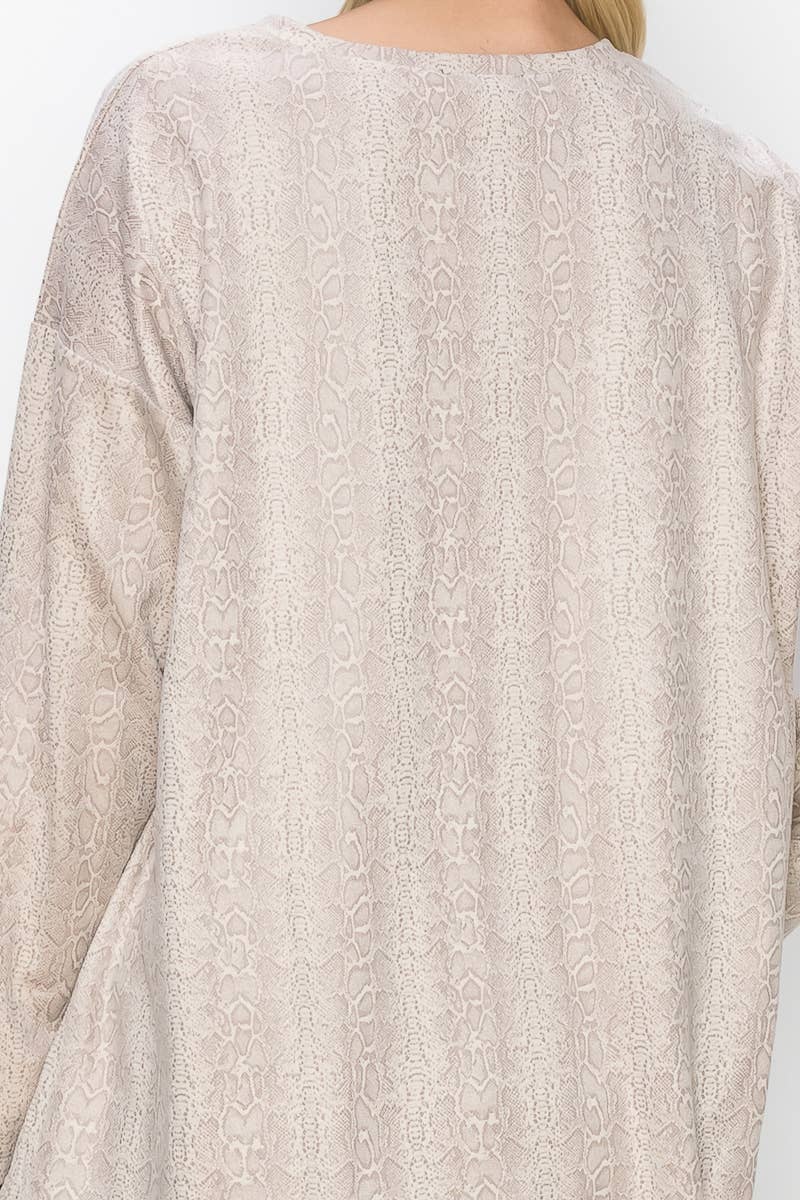 Joh Apparel - Vente Tunique – femme - Haut en daim extensible à imprimé animal Ailith12