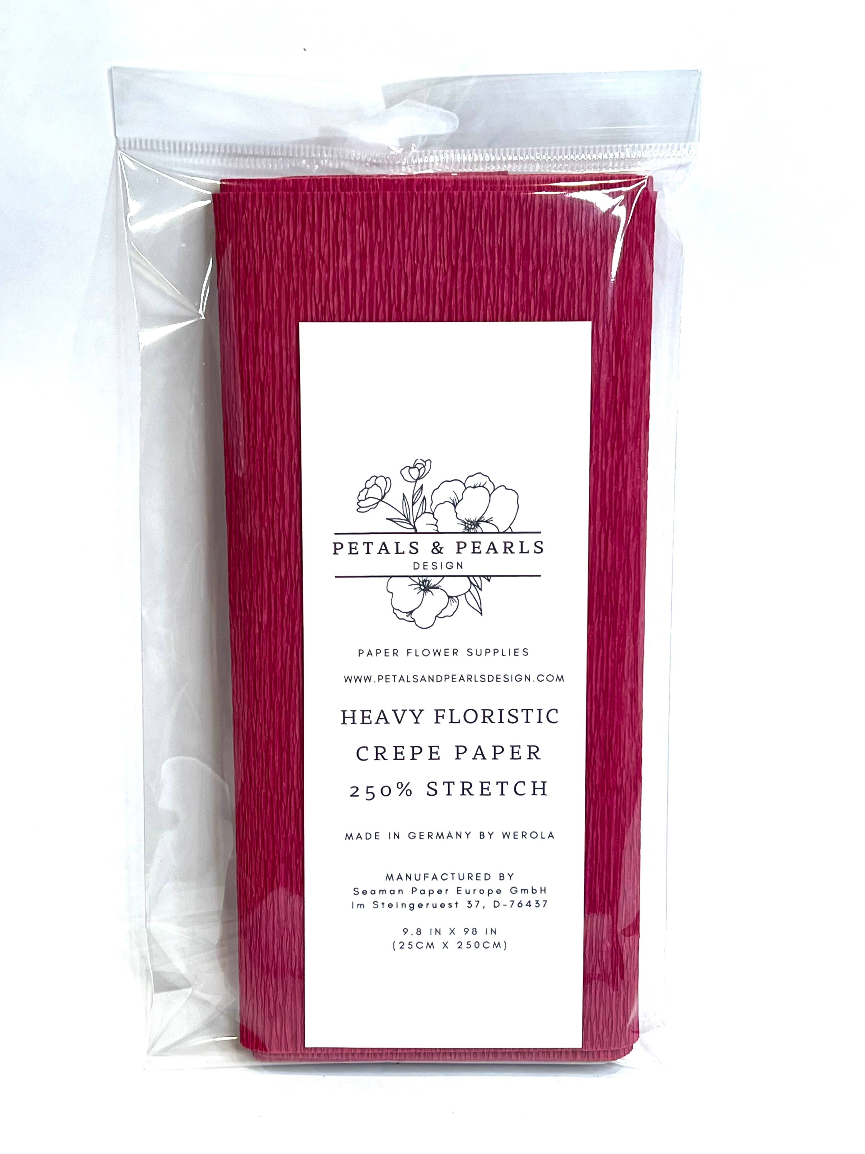 Petals and Pearls Design – wholesale Craft supplies – Dark Pink Heavy Florist Crepe0