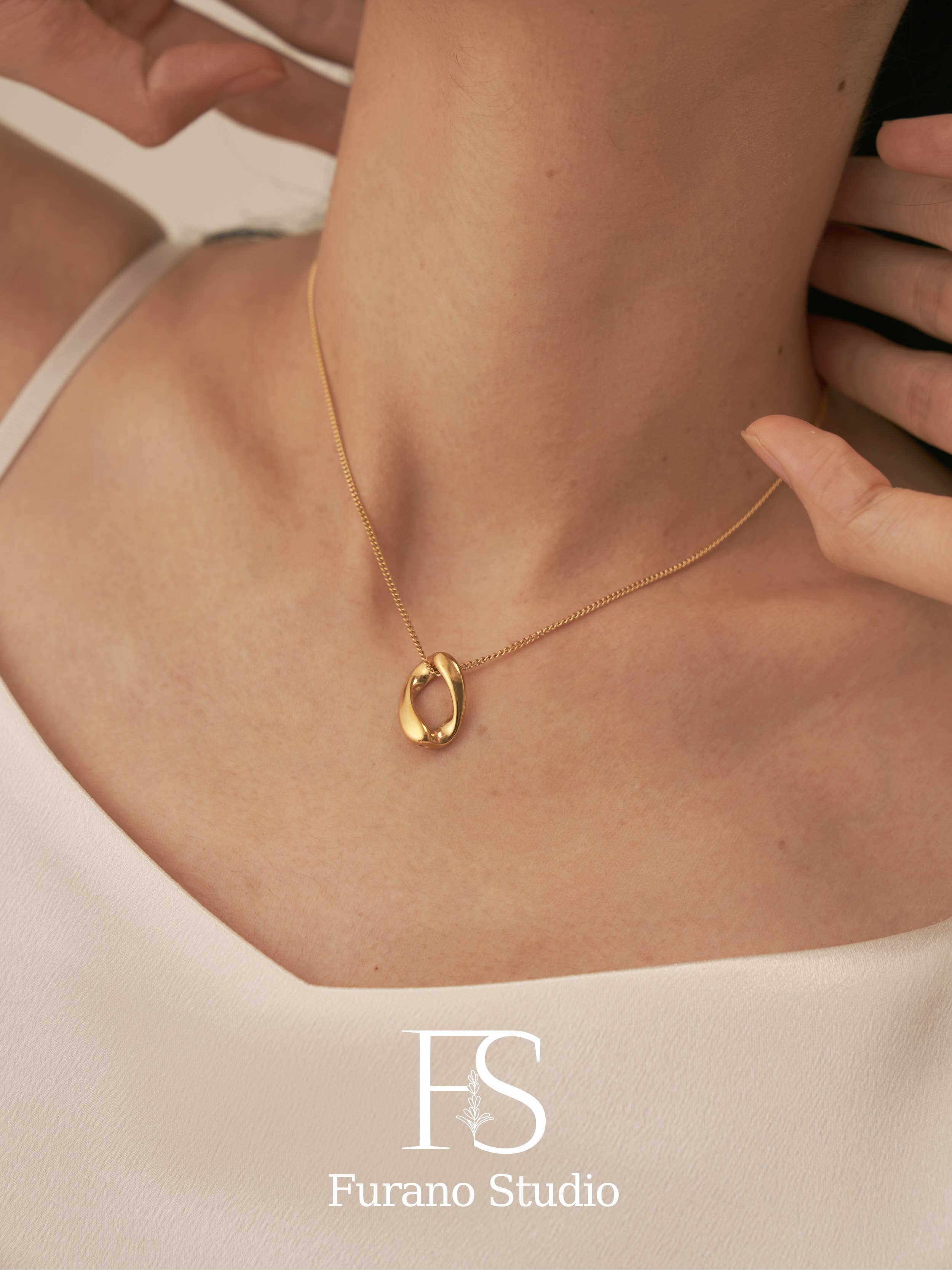 Furano Studio - Wholesale Pendant/Charm Necklace - 18K Gold Filled Infinity Loop necklace5