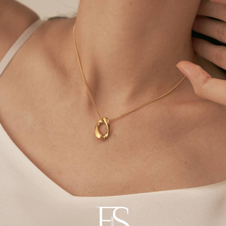 Furano Studio - Wholesale Pendant/Charm Necklace - 18K Gold Filled Infinity Loop necklace5