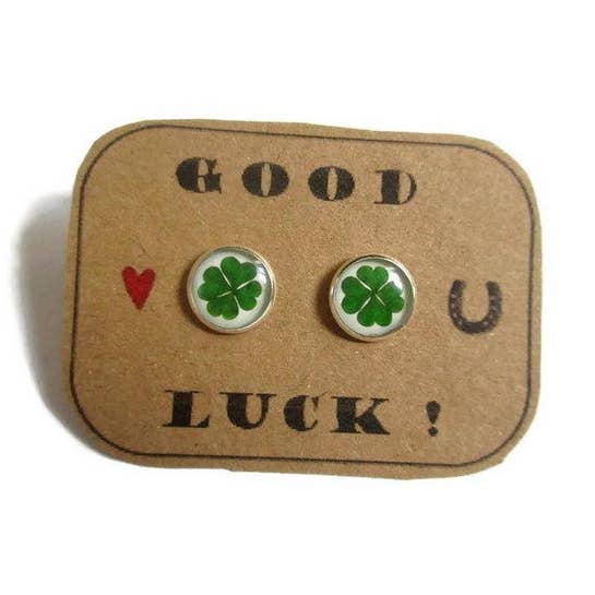 Clover Earrings / Good Luck! for wholesale by Dans l'Air du Temps Bijoux
