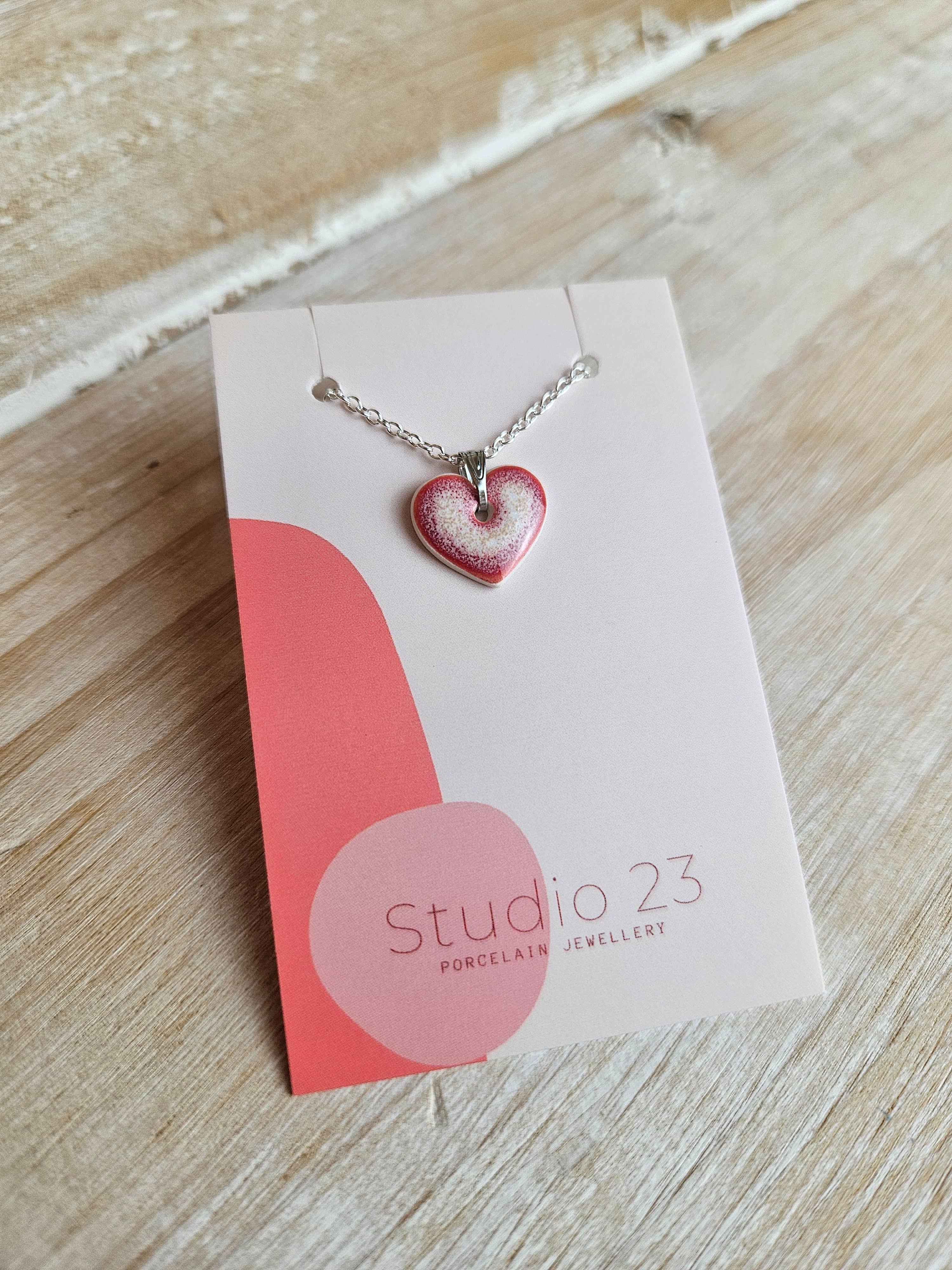 Studio 23 Ceramics - Wholesale Individual Charm/Pendant - NEW DESIGN Pendant Heart7
