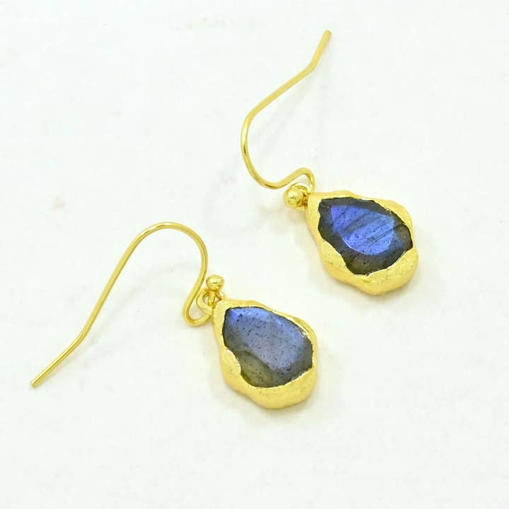 Schmuckoo Berlin - Wholesale Dangle Earrings - Kailany Earring Gold Plated - Labradorite