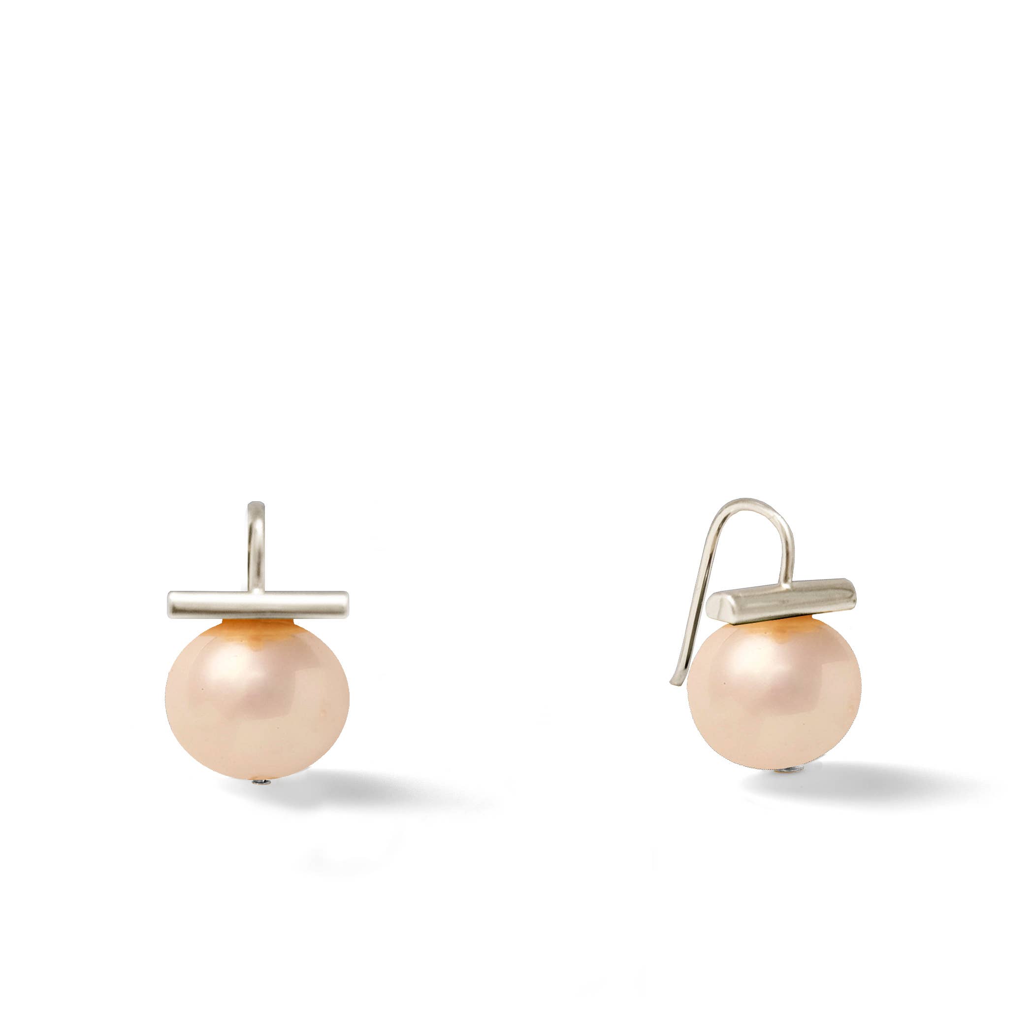 CC & Co by Catherine Canino - Wholesale Dangle Earrings - Classic Forever Fave Pebble Pearls ~ Medium Sterling Silver4