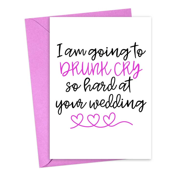 R is for Robo - Wholesale Engagement Card - Drunk Cry Funny Engagement Card Cute Funny Wedding Card0