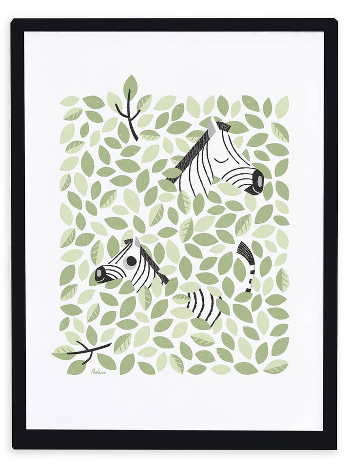 HIDE & SEEK - Zebra indkapslet poster og blade (P0278C) for engroshandel hos LILIPINSO
