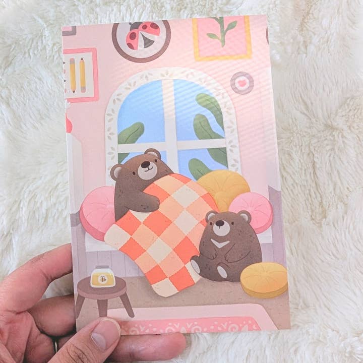 Osos junto a la ventana Postal para venta al por mayor de Arcasian