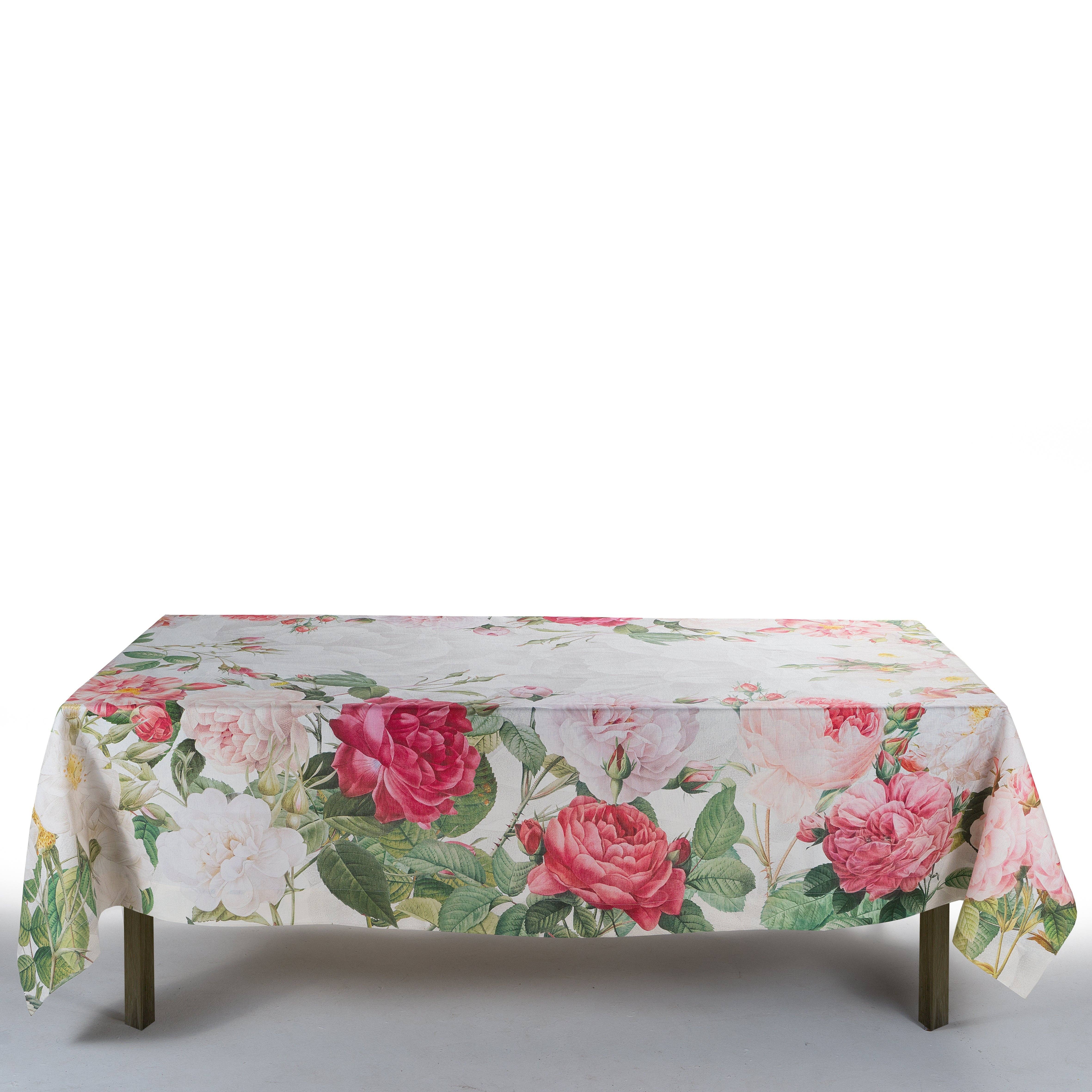 The Napking - Wholesale Tablecloth - Linen Tablecloths "Roses" 100% Made in Italy1