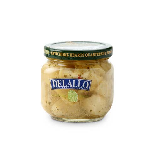 Delallo - Wholesale Pickled Vegetables - DeLallo Marinated Artichoke Hearts - glass 6oz