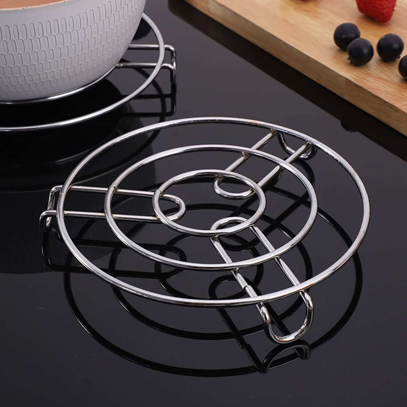 home mart goods - Wholesale Trivet - 8.3" Long Stainless Steel Round Pot Trivet1
