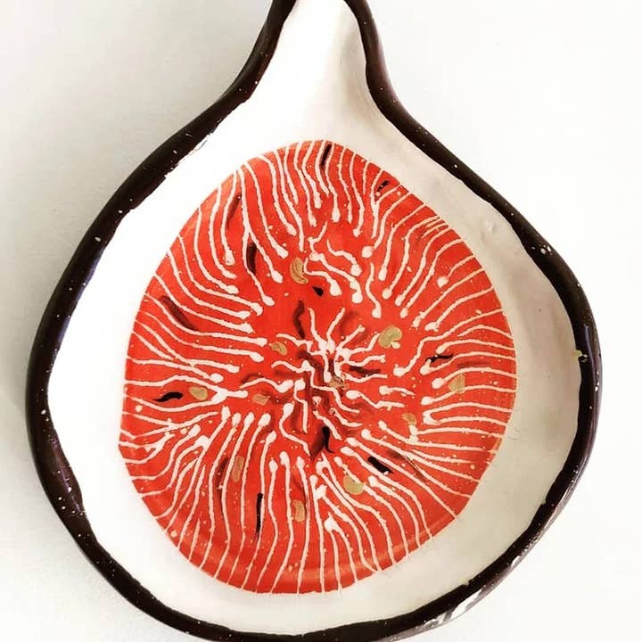Small Fig Plate - Fruit Collection for wholesale by Federica Massimi Ceramics