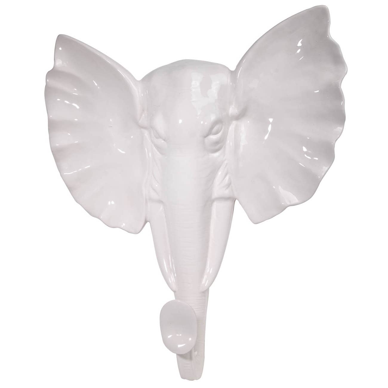 A&B Home Group Inc. - Wholesale Wall Accent - 10x8x2.5" Elephant Wall Decor - White0