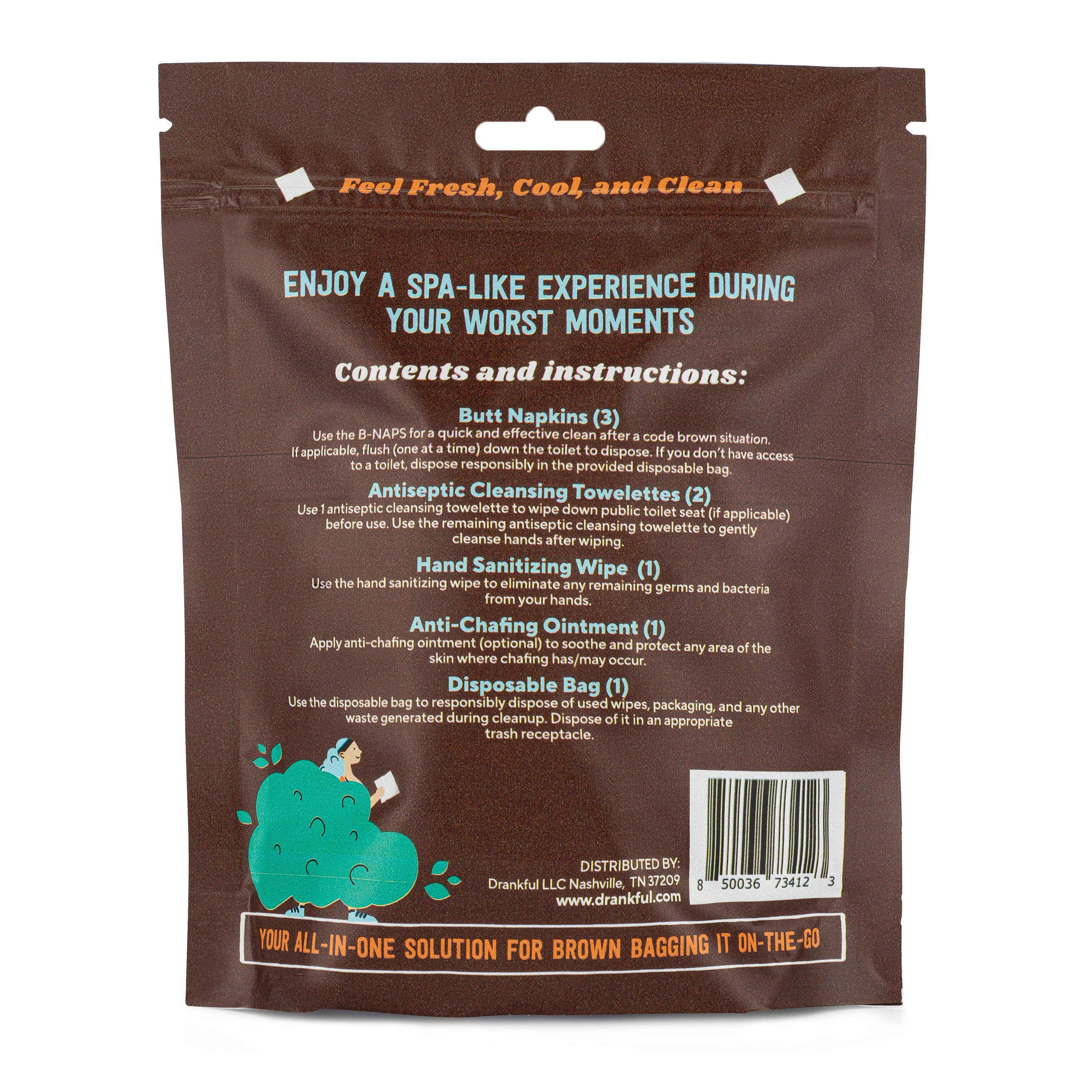 Butt Napkins - Wholesale First Aid Kit - The CODE BROWN Bag2