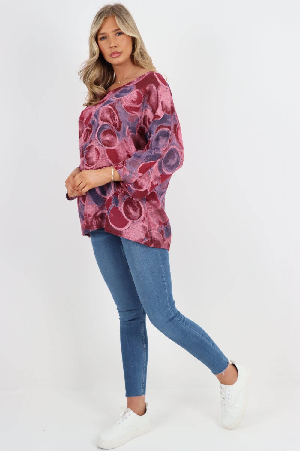 Miss Bold – wholesale Blouse – Women’s – Italian Circle Print Cotton Top45