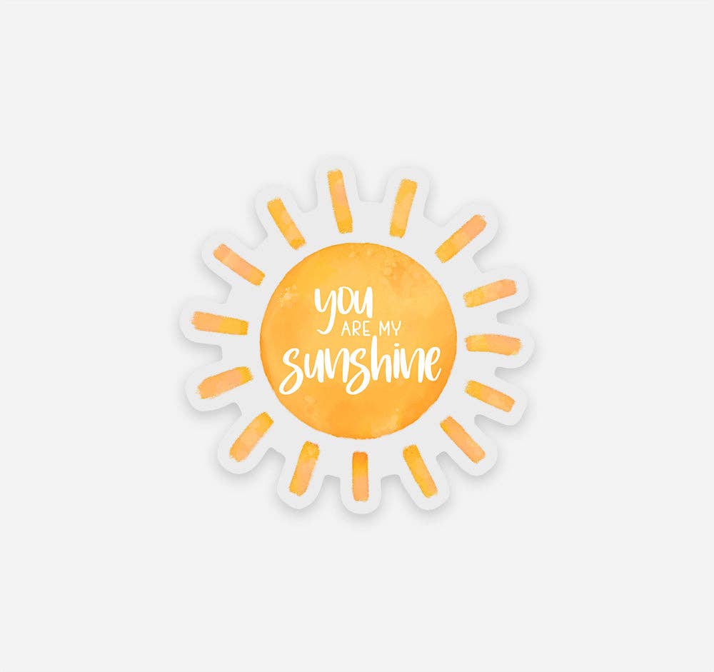 Wild Peonies Studio - Vente Autocollant - Autocollant en vinyle transparent You Are My Sunshine3