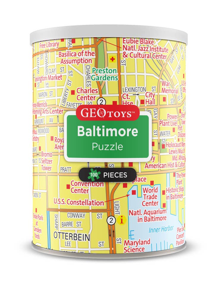 Geotoys 100 Piece Mini Puzzle - Baltimore for wholesale by Geotoys
