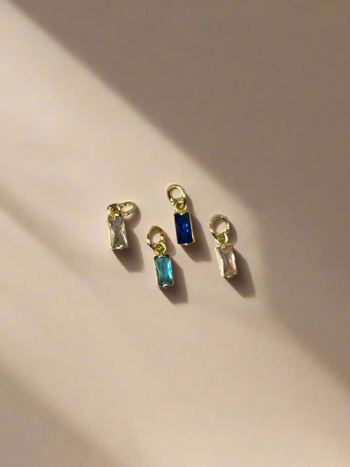 Rektangel krystal Charm for engroshandel hos My Girl in LA