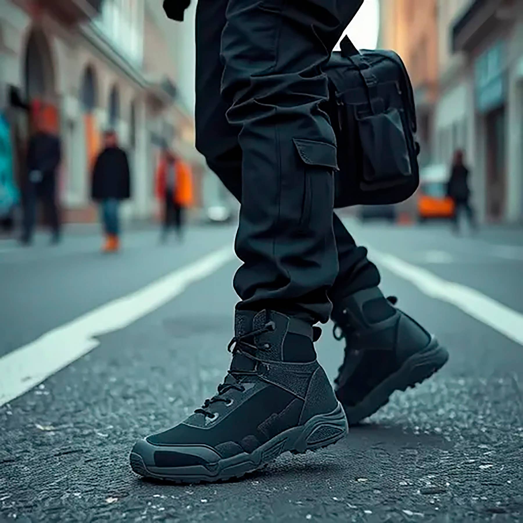 Ivedin - Wholesale Combat/Military Boots - Men's - CluCluC Insignia | Black Tactical Military Police Boots1