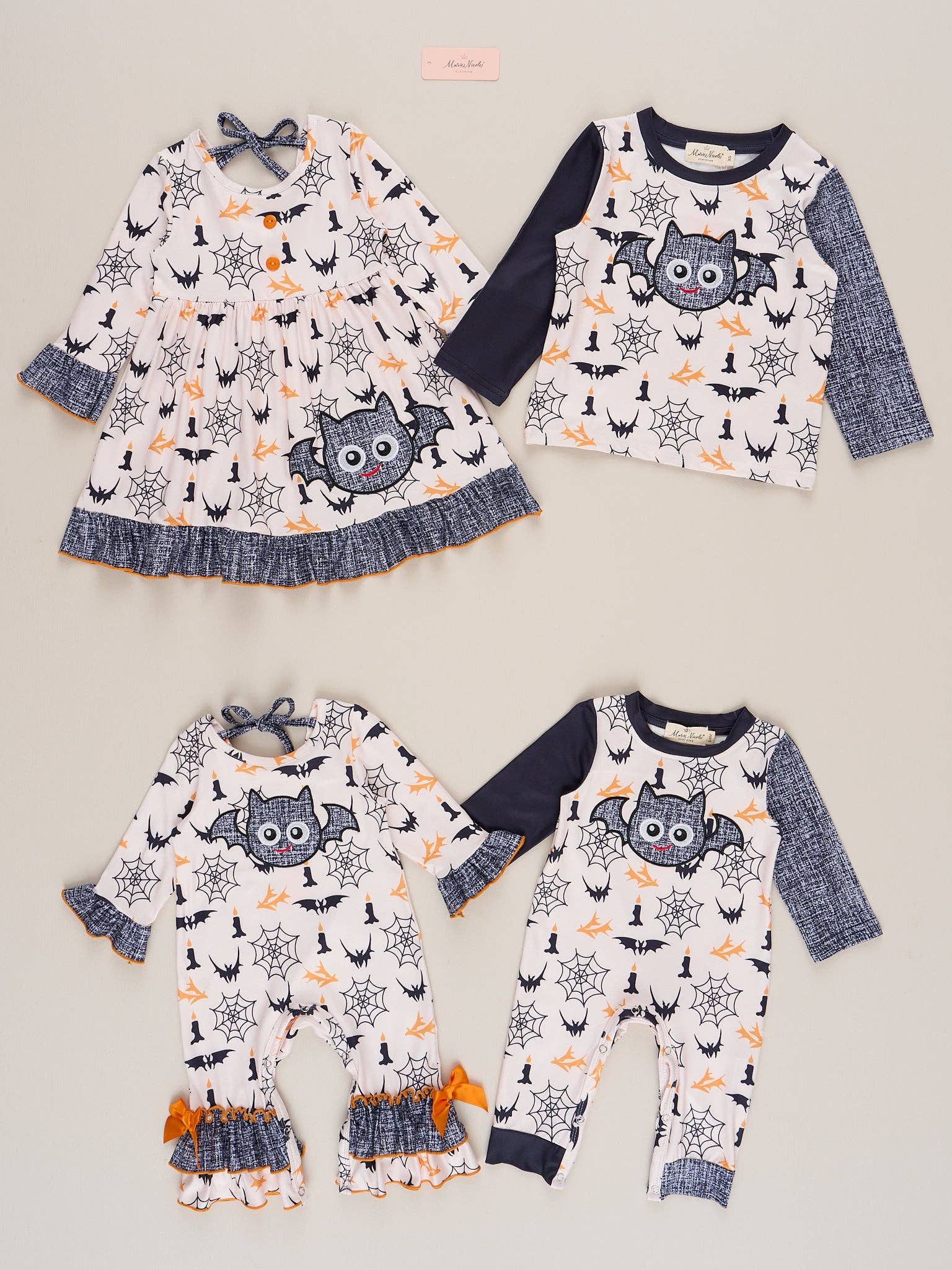 Marie Nicole Clothing - Wholesale Jumpsuit - Baby - Fright Night Ruffle Romper3