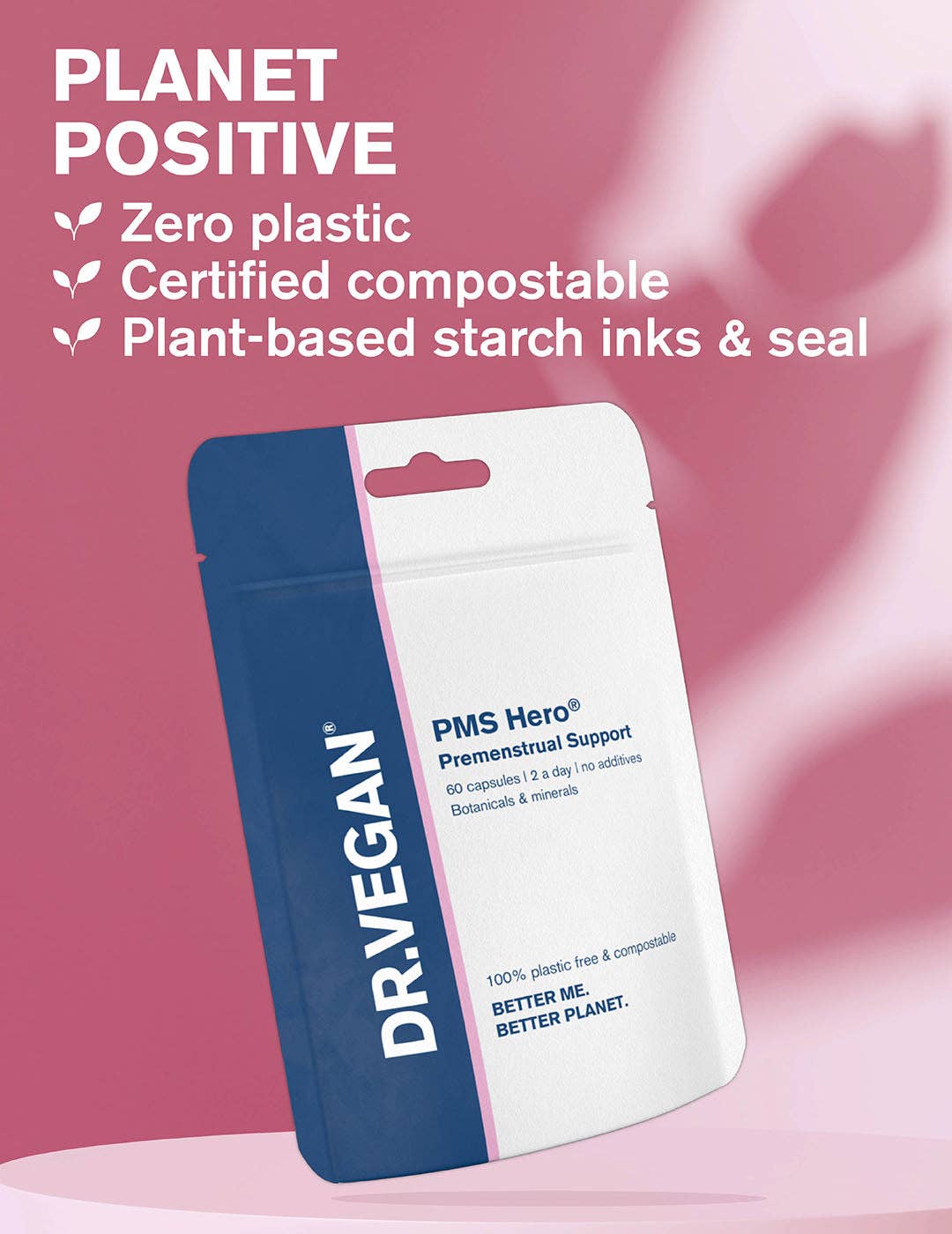 DR.VEGAN - Vendita all'ingrosso Vitamine/integratori orali - PMS Hero® | 60 capsule | Allevia i sintomi della sindrome premestruale | Naturale3
