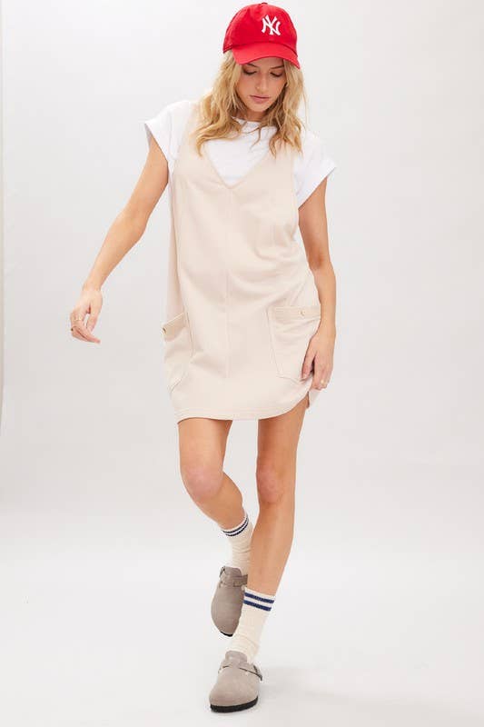 ILLA ILLA - Wholesale Dress - Women's - Cotton Terry Twill Tape Overall Mini Dress2