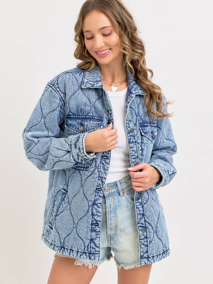 QUILTED DENIM JACKET for wholesale on Faire8