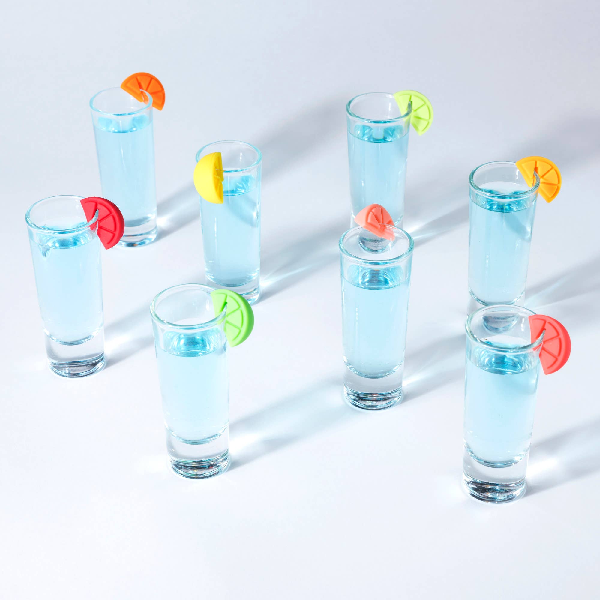 TRUE - Wholesale Wine/Cocktail Glass Markers - TrueZoo Citrus Charms Silicone Glass Markers Set of 82