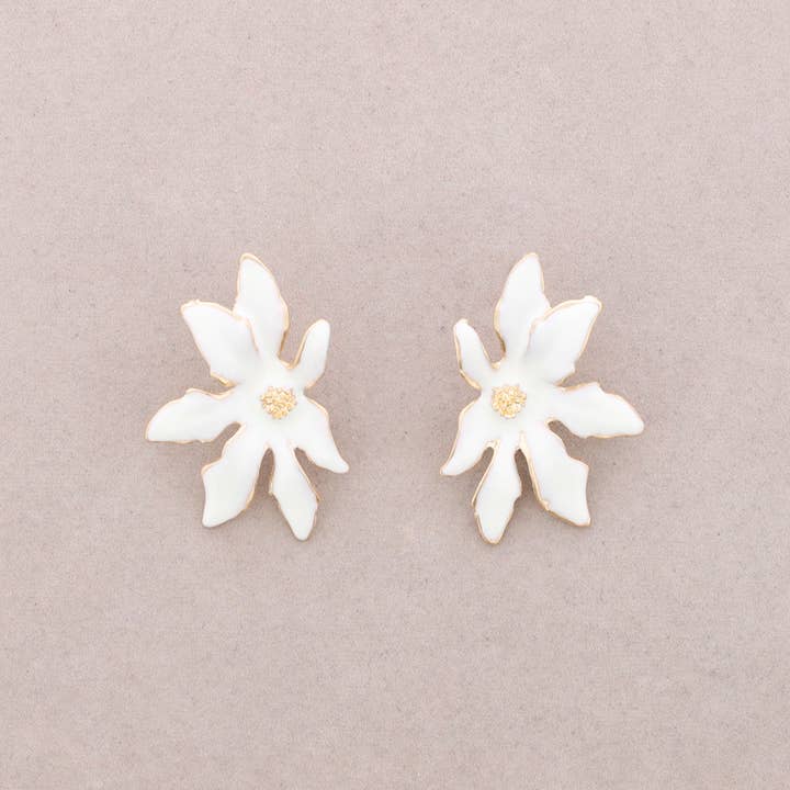 La Cuerda De Sol - Wholesale Dangle Earrings - Enamel Metal Flower Pressure Earrings