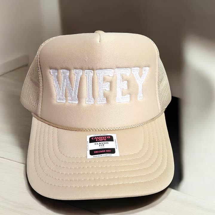 The Candy Collections - Wholesale Trucker Hat - Women's - Wifey Bride Party embroidered trucker hat party Wedding