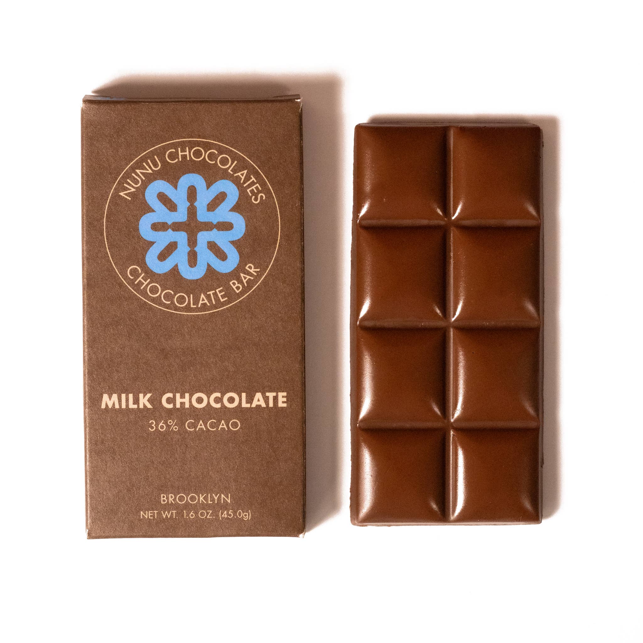 Nunu Chocolates - Wholesale Chocoladereep - Nunu Chocolates 36% Milk Bar (1,58 oz) - glutenvrij