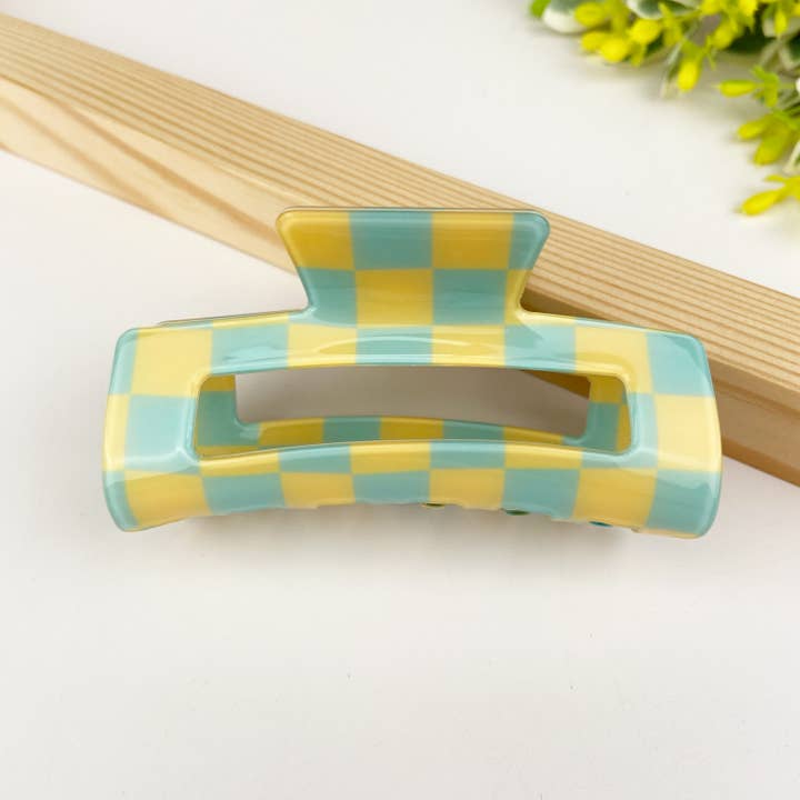 TheDivaSoap - Wholesale Hair Clip - Women's - Checkerboard retro hair claw clip