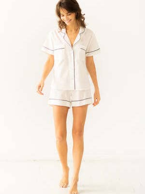 SALUA Classic Shorties Pajamas in Woven Cotton for wholesale by Salua Lingerie