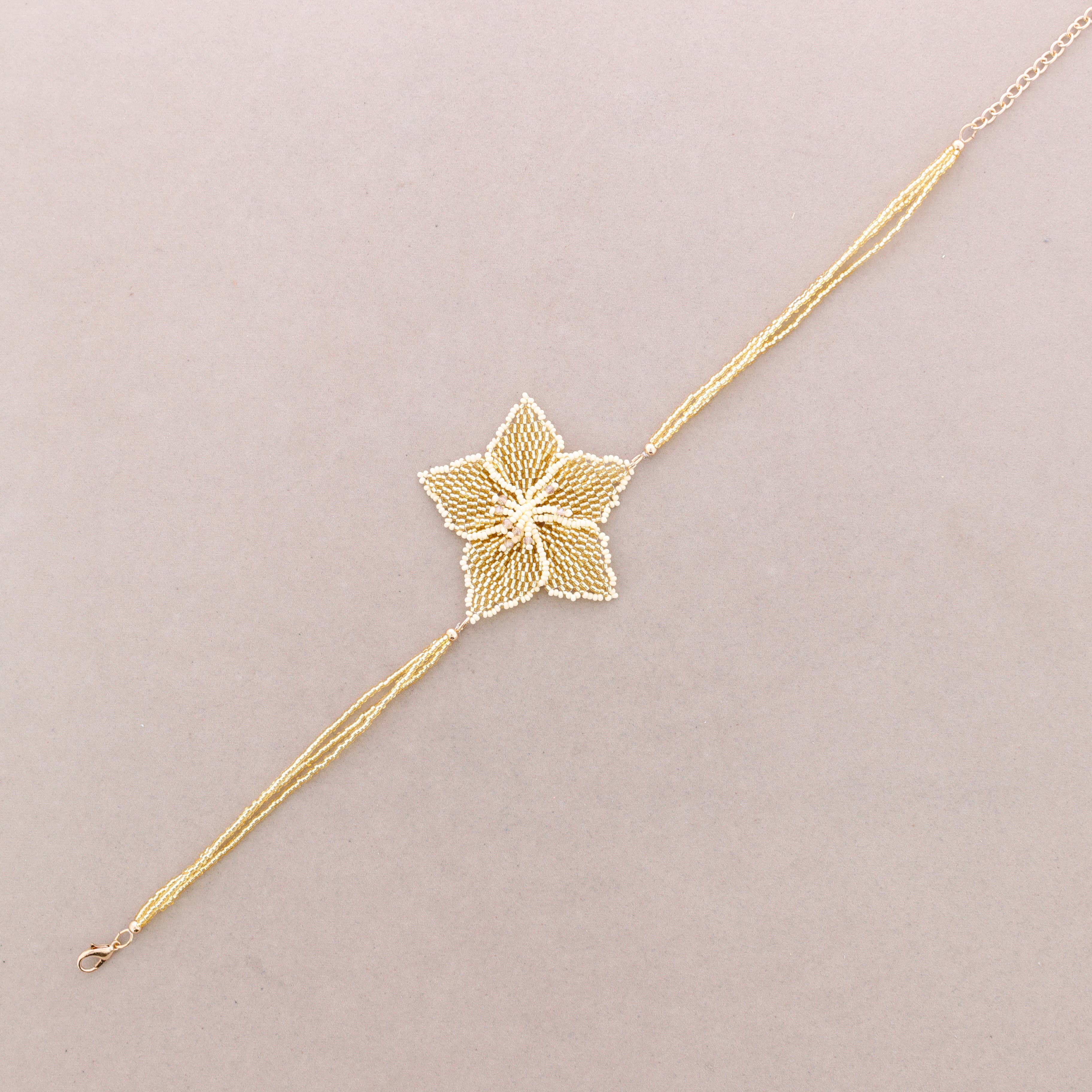 Sonata - Wholesale Snap Jewelry - Macrame Flower Beaded Choker4